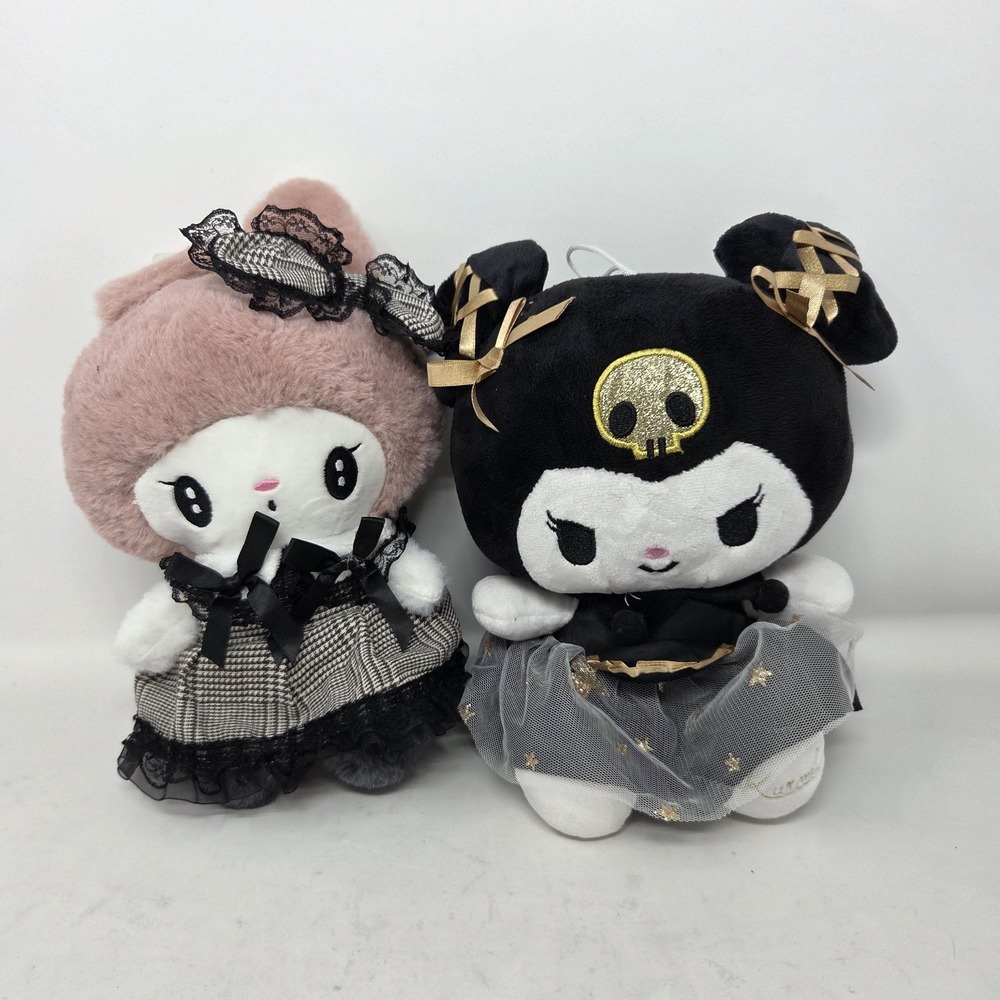 Sanrio Kuromi & My Melody Secret Melokuro Set of 2 Plush Dolls 9 inches 1 NWT